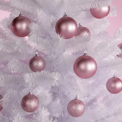 Weihnachtskugeln Aus Schwer Entflammbarem Kunststoff Pink Matt