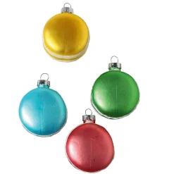Weihnachtskugeln-Set Macarons, 4 Stück