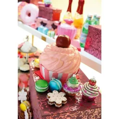 Weihnachtskugeln-Set Macarons, 4 Stück