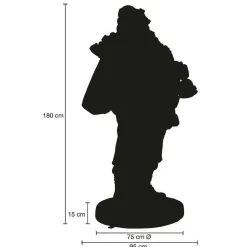 Weihnachtsmann In Wunschfarbe 180 Cm