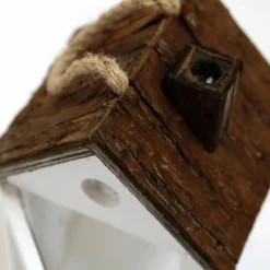 Windlicht Laterne Holzhäuser, Set à 3 Stück