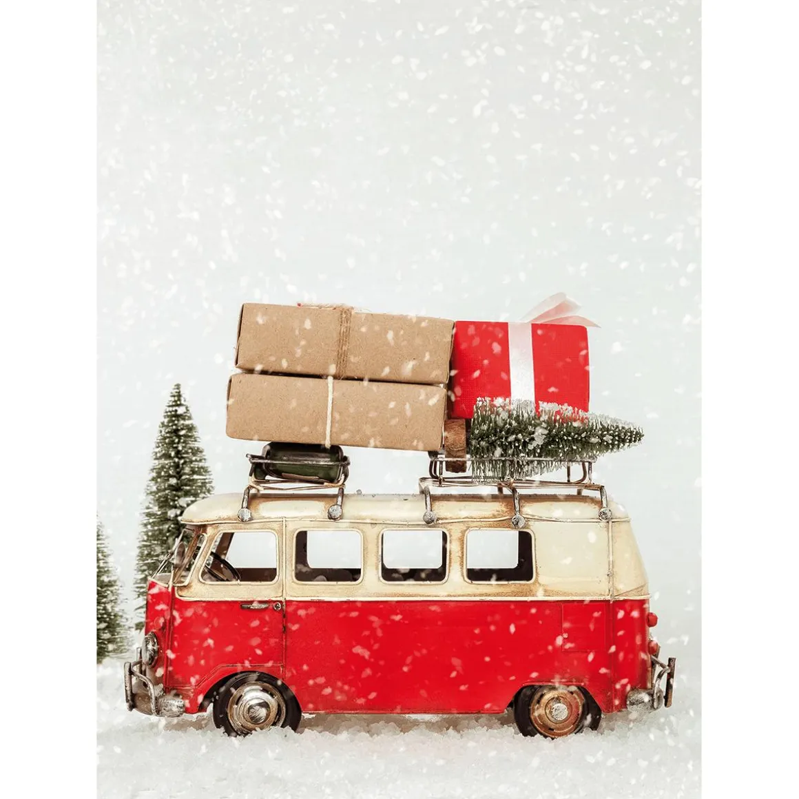 XL-Stoffbanner "Weihnachtsbus Bulli" Aus Schwer Entflammbarem Fahnenstoff 150 X 200 Cm