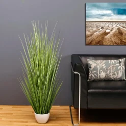 XXL Deko-Tigergras Im Weißen Topf 120 Cm