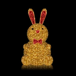 XXL LED Hase Sitzend Mit Fliege Für Außen