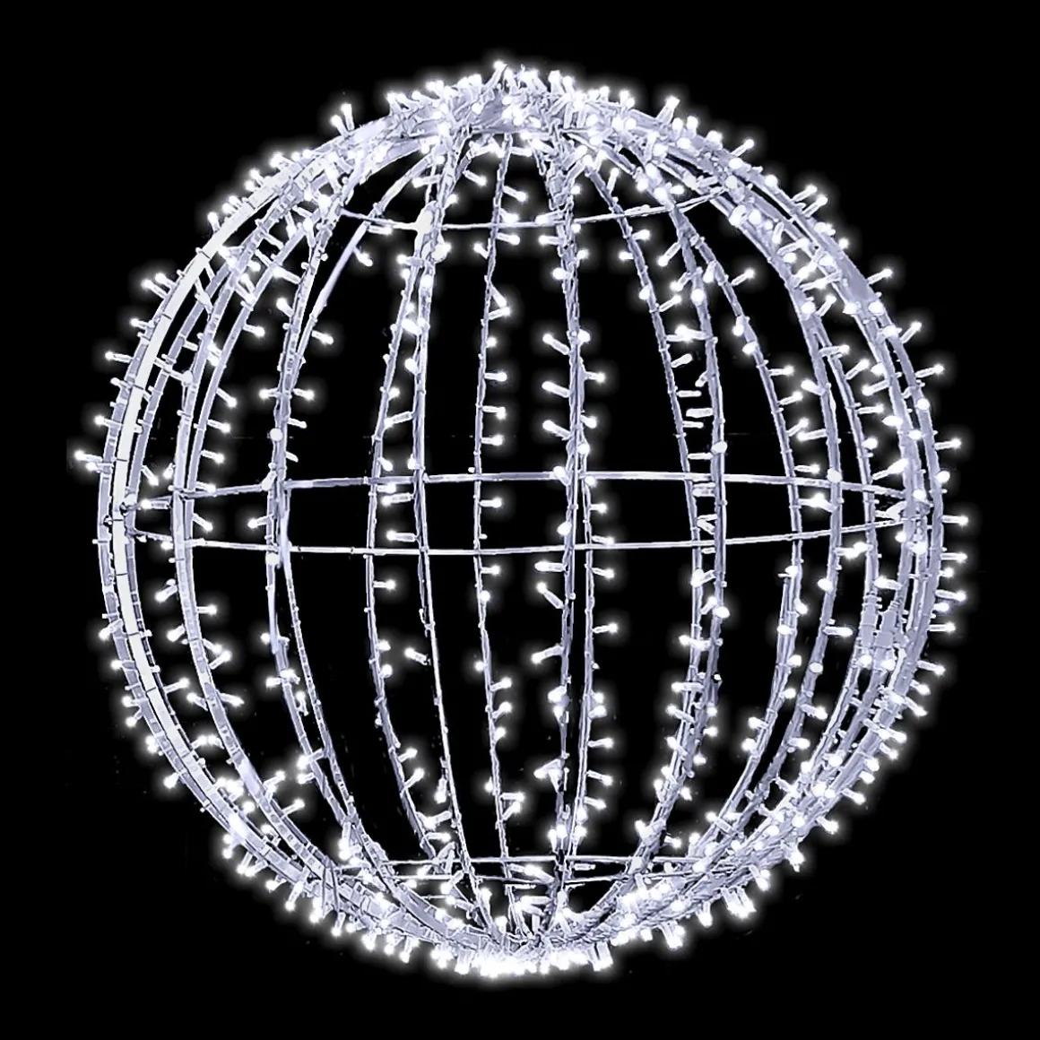 XXL LED Kalt Kugel Lichtobjekt Für Außen 120 Cm Ø