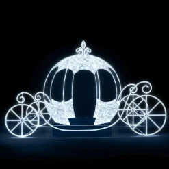 XXL LED Lichtobjekt Kutsche Weiß 550 Cm