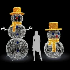 XXL LED Lichtobjekt Schneemann Für Außen