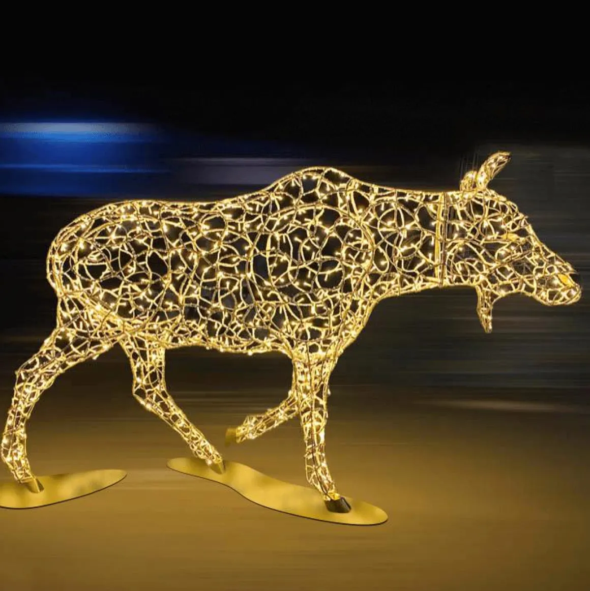 XXL LED Warm Elchkuh Für Außen 305 Cm