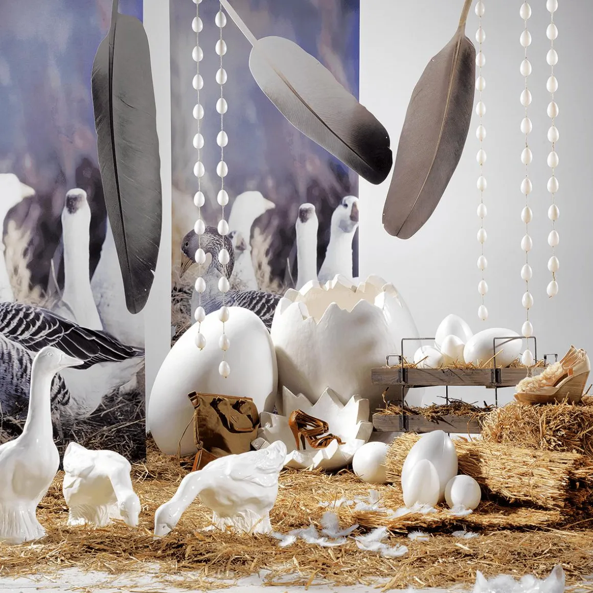 XXL-Deko-Ei, 3tlg., 110 Cm Lang