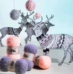 XXL-Deko-Wollknäuel 40 X 22 Cm Rosa