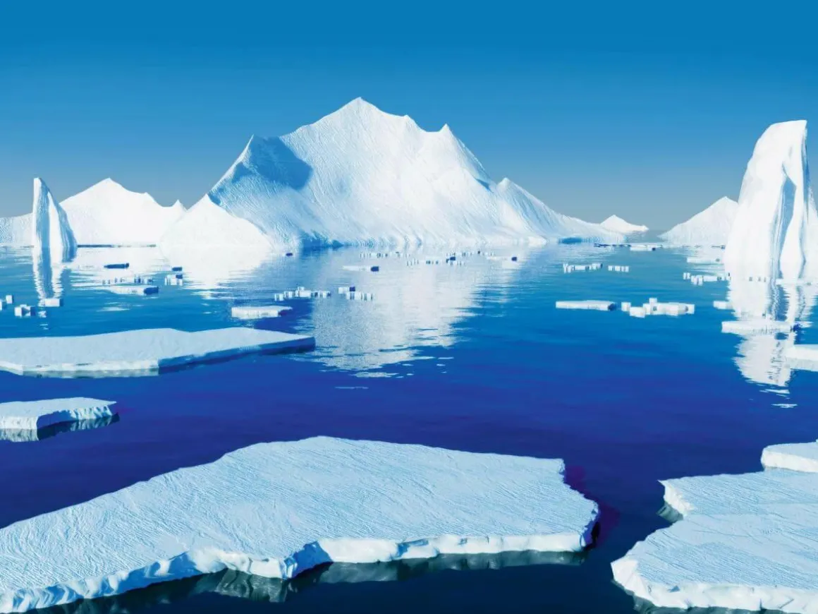 XXL-Planenbanner "Eisschollen Im Polarmeer" Aus Schwer Entflammbarer LKW-Plane 300 X 400 Cm