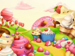 XXL-Planenbanner "Süßigkeitenland" Aus Schwer Entflammbarer LKW-Plane 250 X 330 Cm