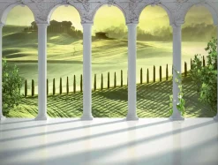 XXL-Planenbanner "Toskanalandschaft" Aus Schwer Entflammbarer LKW-Plane 250 X 330 Cm