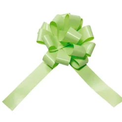 Zieh-Schleife, 10 Cm Ø, Hellgrün, 50 Stück