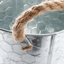 Zink-Pflanzen-Übertopf Mit Wabenmuster 14 & 17 Cm Hoch